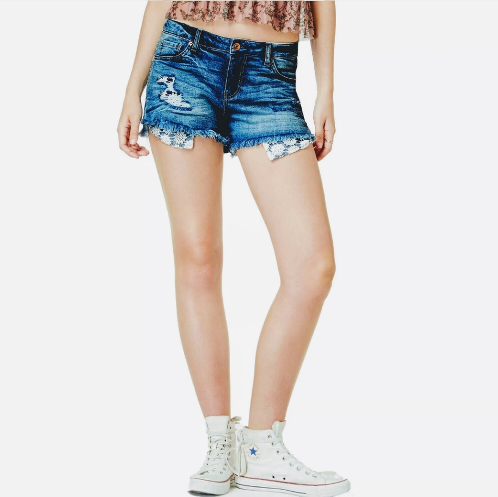 American Rag Distressed, Exposed Pocket Shorts.